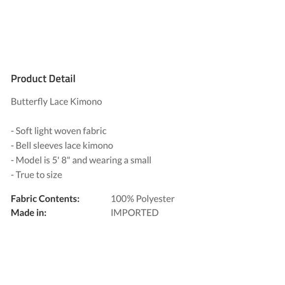 Bohemian Butterfly White Lace Kimono • Bridal • Honeymoon • - Picture 10 of 10